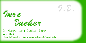 imre ducker business card